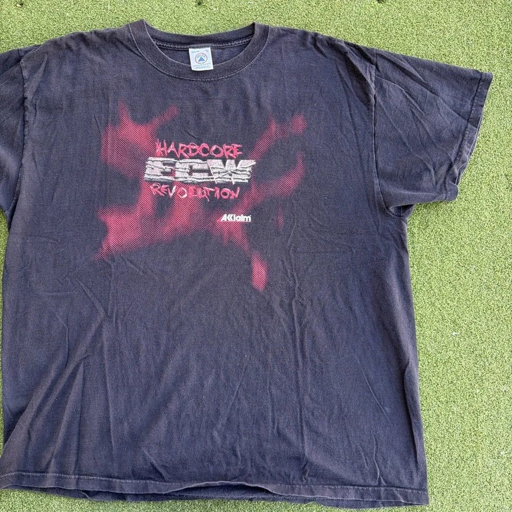 Vintage ECW Hardcore Revolution Video Game Wrestling Shirt Size XL N64 PS1